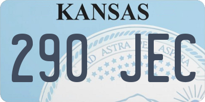 KS license plate 290JEC