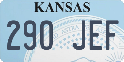 KS license plate 290JEF