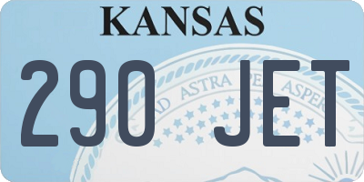 KS license plate 290JET