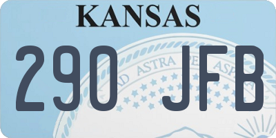 KS license plate 290JFB