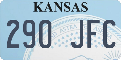KS license plate 290JFC