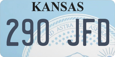 KS license plate 290JFD
