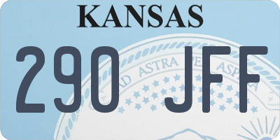 KS license plate 290JFF