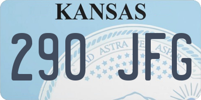 KS license plate 290JFG