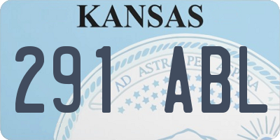 KS license plate 291ABL