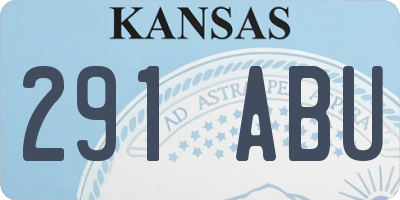 KS license plate 291ABU