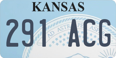KS license plate 291ACG