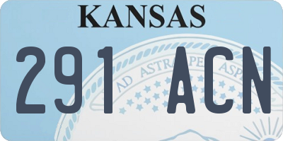 KS license plate 291ACN