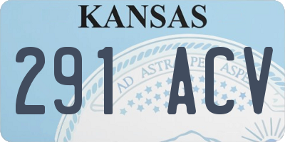 KS license plate 291ACV