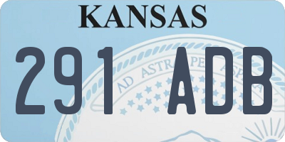 KS license plate 291ADB