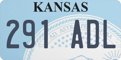 KS license plate 291ADL