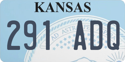 KS license plate 291ADQ
