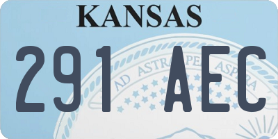 KS license plate 291AEC