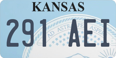 KS license plate 291AEI