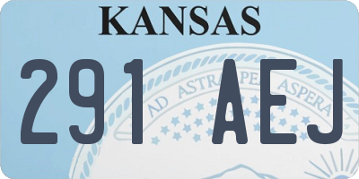KS license plate 291AEJ