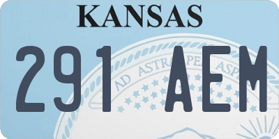 KS license plate 291AEM