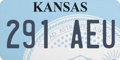 KS license plate 291AEU