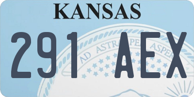 KS license plate 291AEX