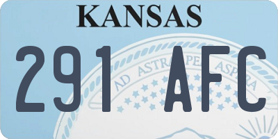 KS license plate 291AFC