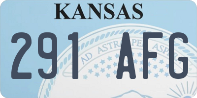 KS license plate 291AFG