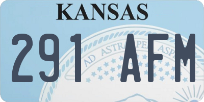 KS license plate 291AFM