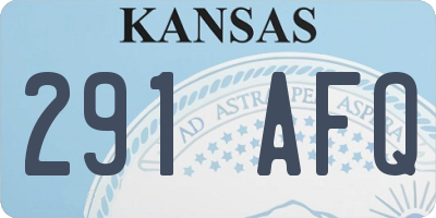 KS license plate 291AFQ