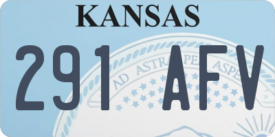 KS license plate 291AFV