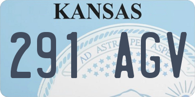 KS license plate 291AGV