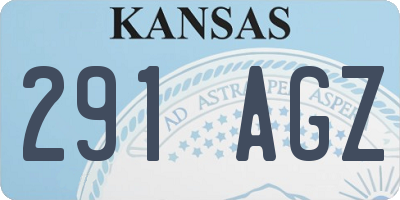 KS license plate 291AGZ