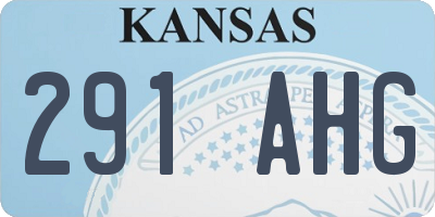 KS license plate 291AHG
