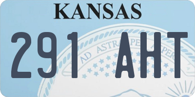 KS license plate 291AHT