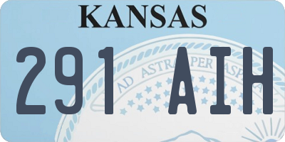 KS license plate 291AIH