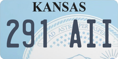 KS license plate 291AII