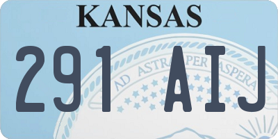 KS license plate 291AIJ