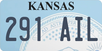 KS license plate 291AIL
