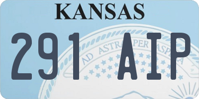 KS license plate 291AIP