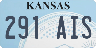 KS license plate 291AIS