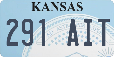 KS license plate 291AIT