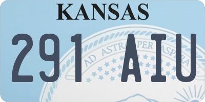 KS license plate 291AIU