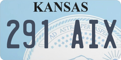 KS license plate 291AIX