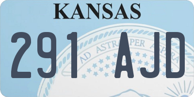 KS license plate 291AJD