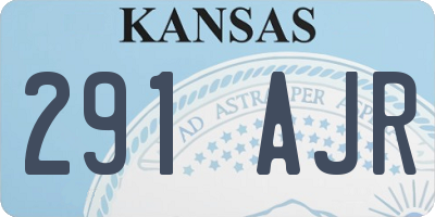 KS license plate 291AJR