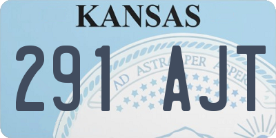 KS license plate 291AJT