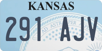 KS license plate 291AJV