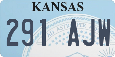 KS license plate 291AJW