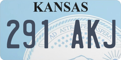 KS license plate 291AKJ