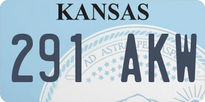 KS license plate 291AKW