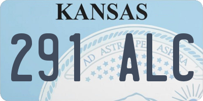 KS license plate 291ALC