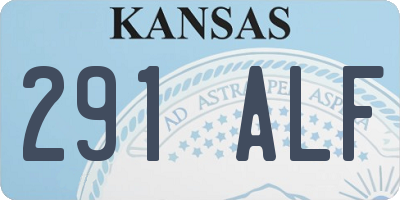 KS license plate 291ALF