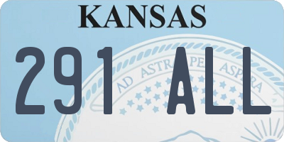 KS license plate 291ALL